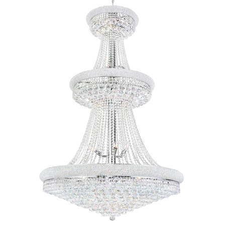 Cwi Lighting Empire 34 Light Down Chandelier With Chrome Finish 8001P36C